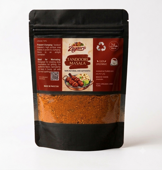 Premium Tandoori Masala Powder - Authentic BBQ & Grill Spice Blend | Zayqara