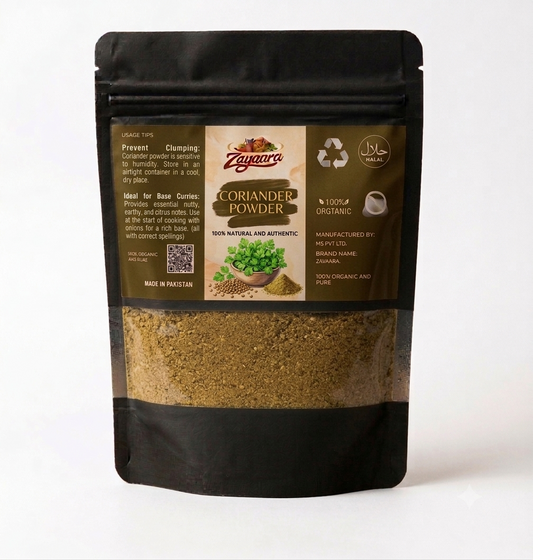 Premium Coriander Powder (Dhania) - 100% Pure & Natural Ground Spice | Zayqara