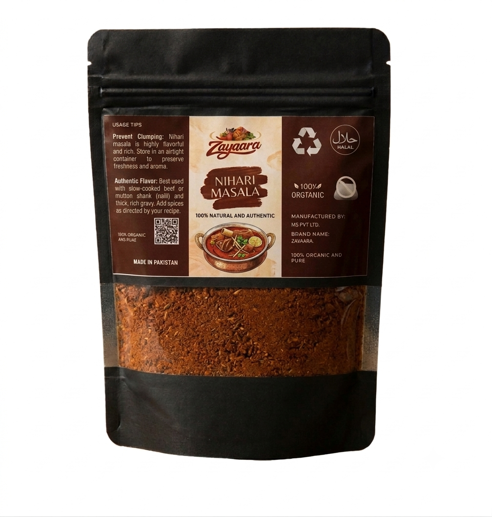 Premium Nihari Masala Powder - Authentic Slow-Cook Spice Blend | Zayqara